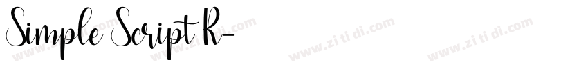 Simple Script R字体转换